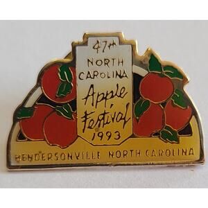 Vintage 1993 Hendersonville Apple Festival Lapel Pin North Carolina Collectible